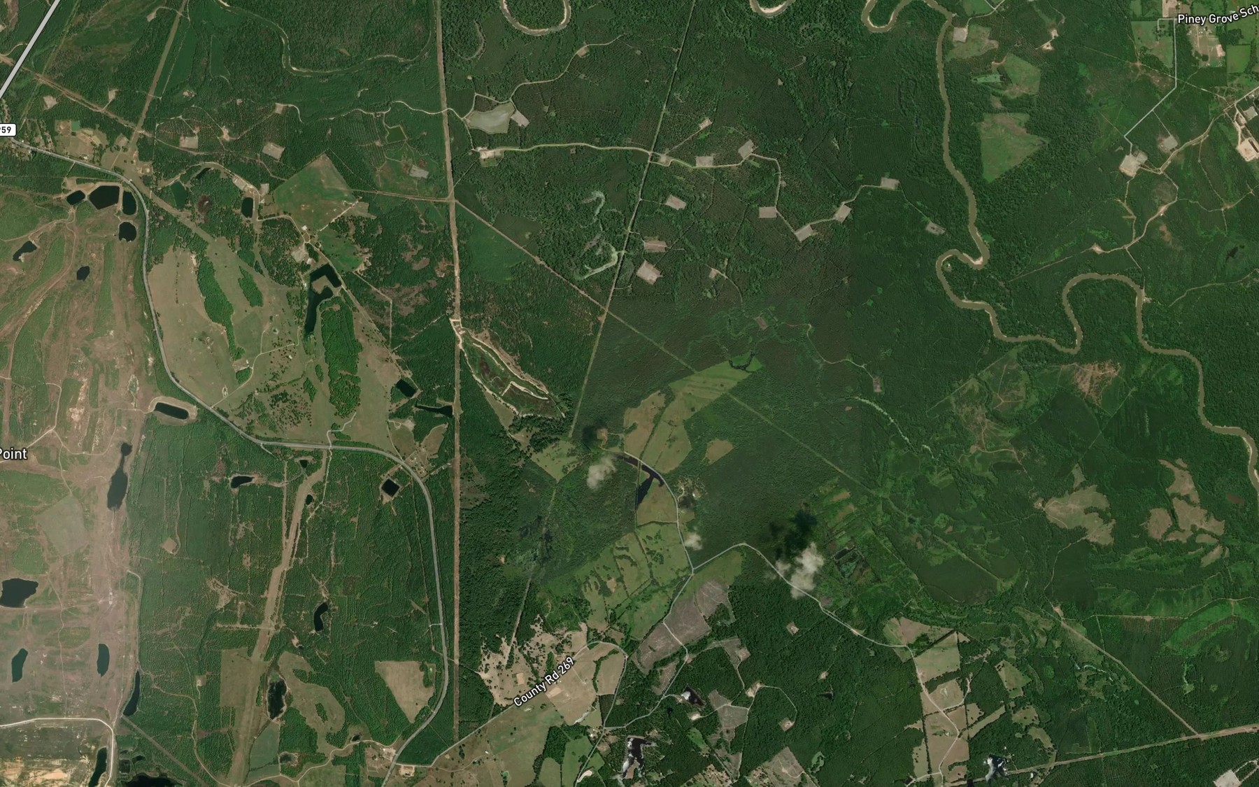 Satellite map of the Little Gandia Slough