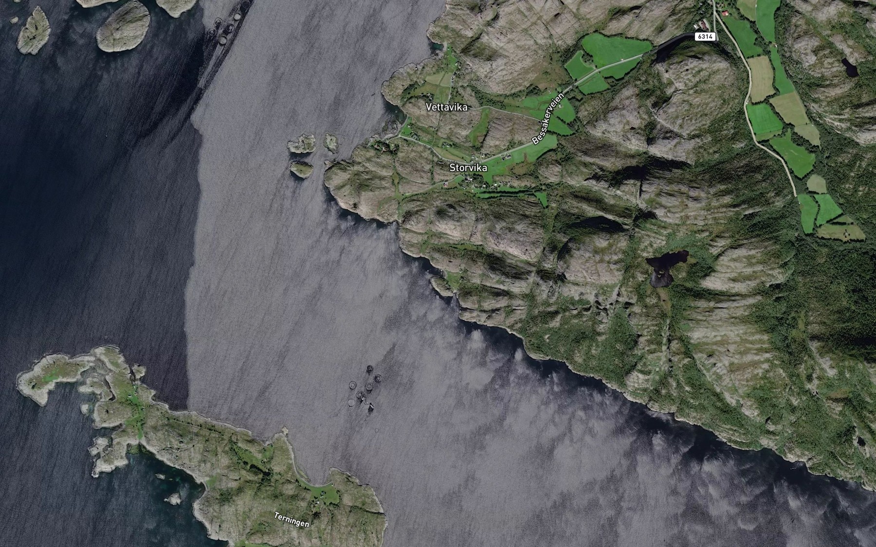 Satellite map of the Ramsvika