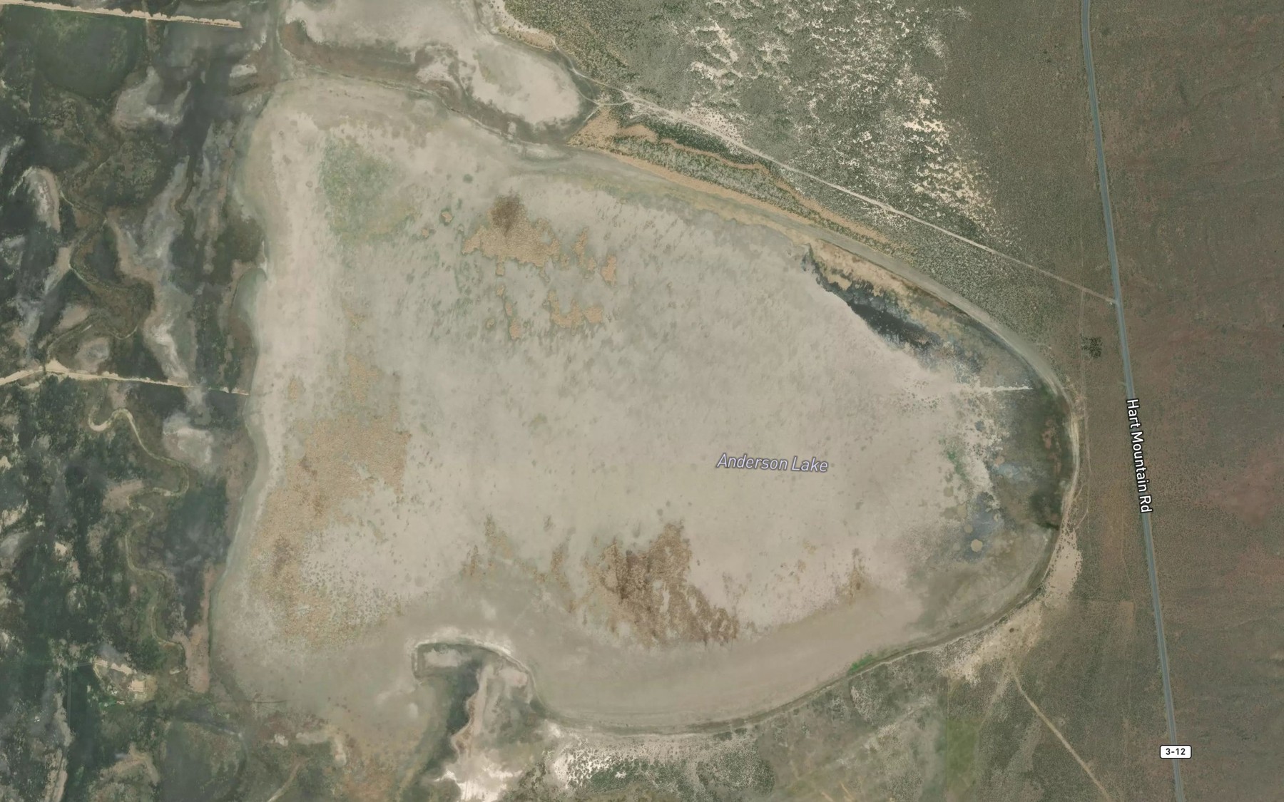 Satellite map of the Anderson Lake