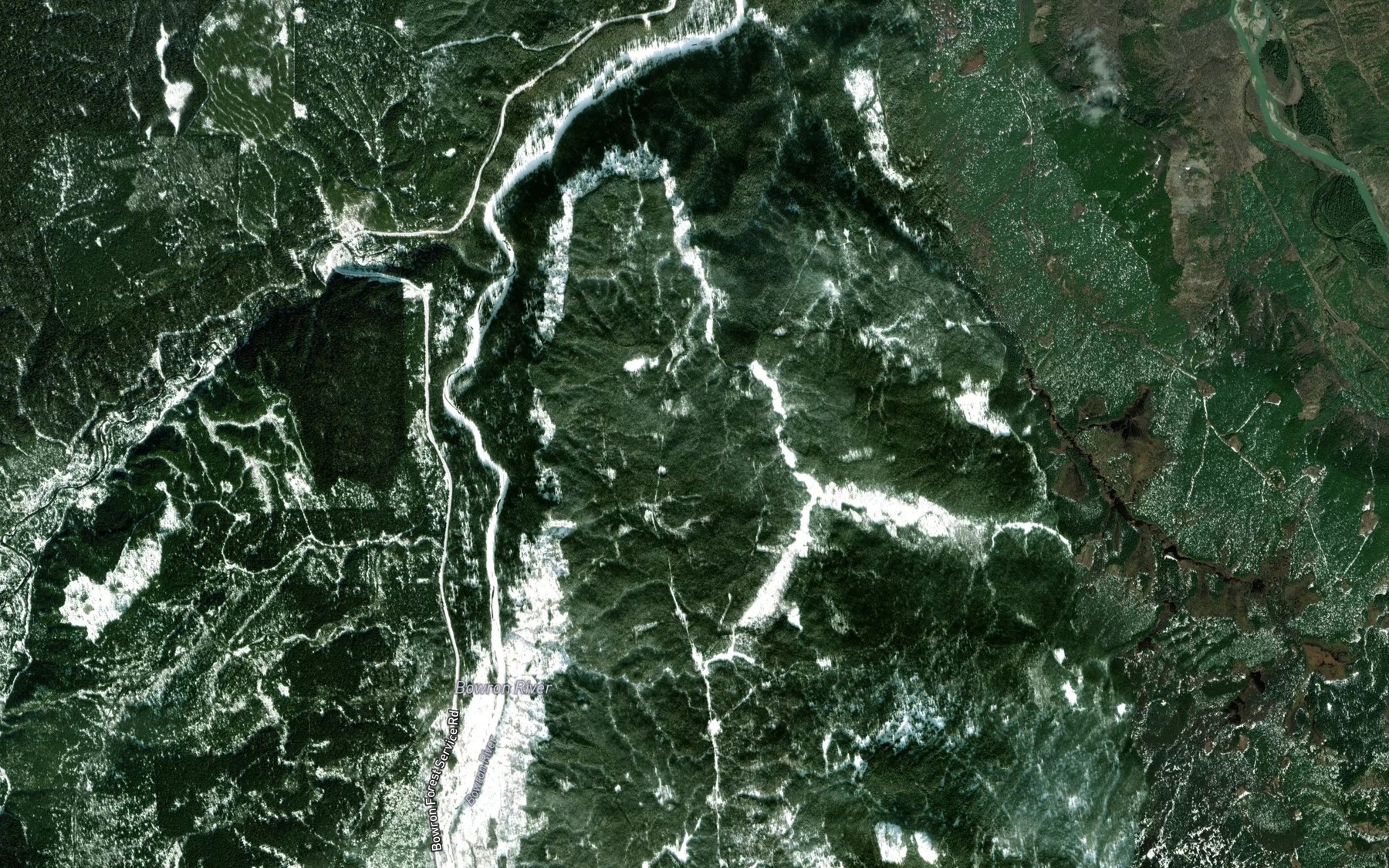 Satellite map of the Wendle Creek