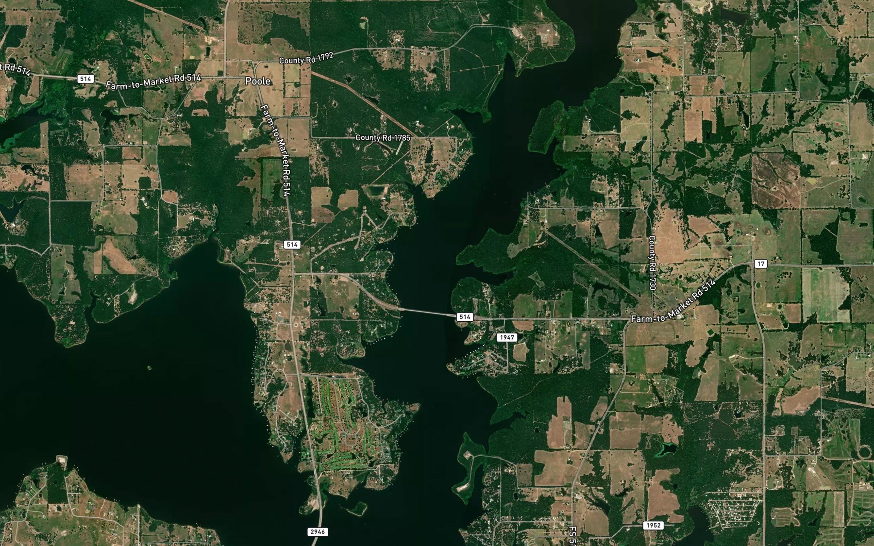 Satellite map of the Double Branch
