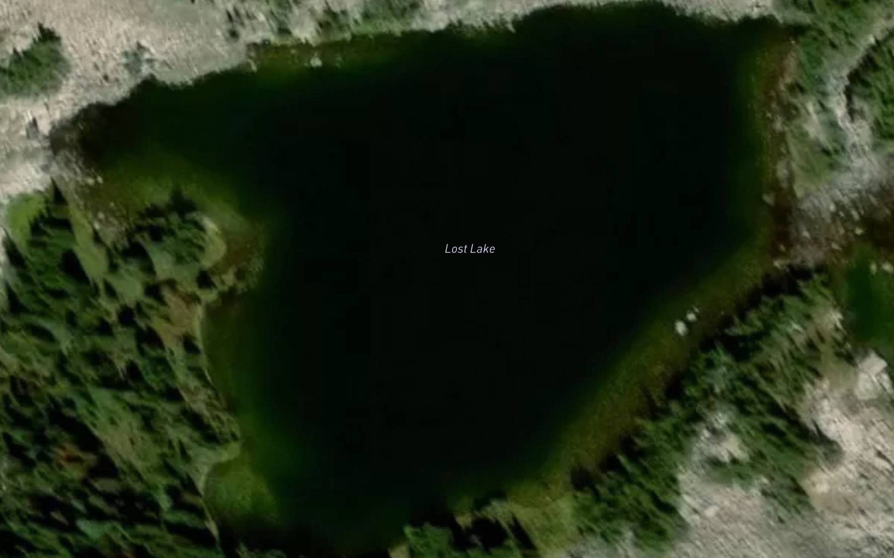 Satellite map of the Lost Lake