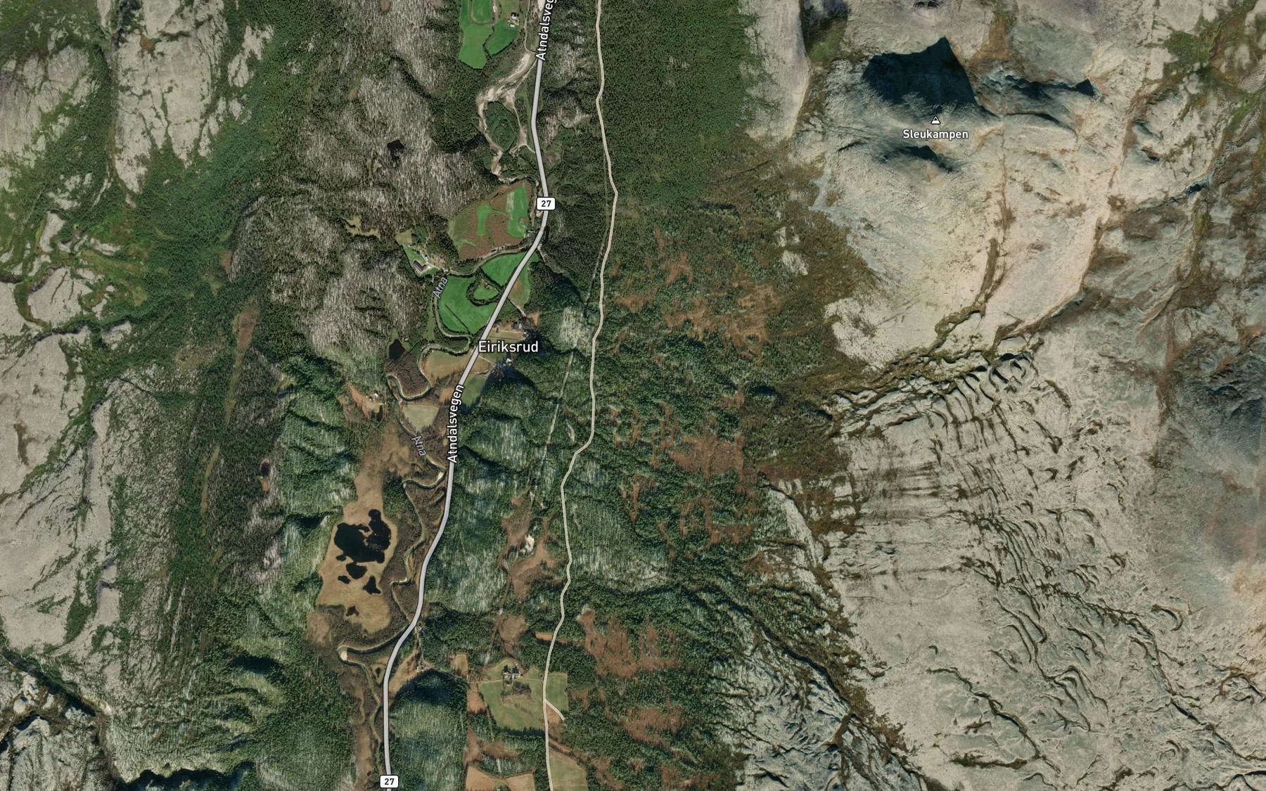 Satellite map of the Nordre Kvennbekken