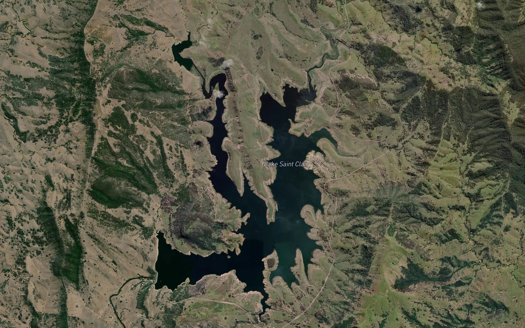 Satellite map of the Lake St. Clair