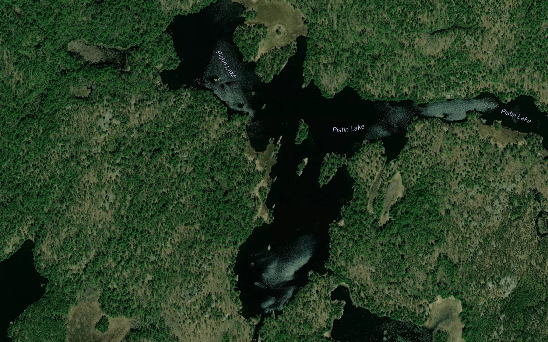 Satellite map of the Pistin Lake