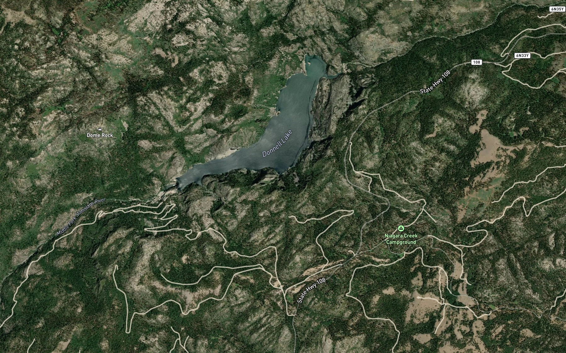 Satellite map of the Niagara Creek