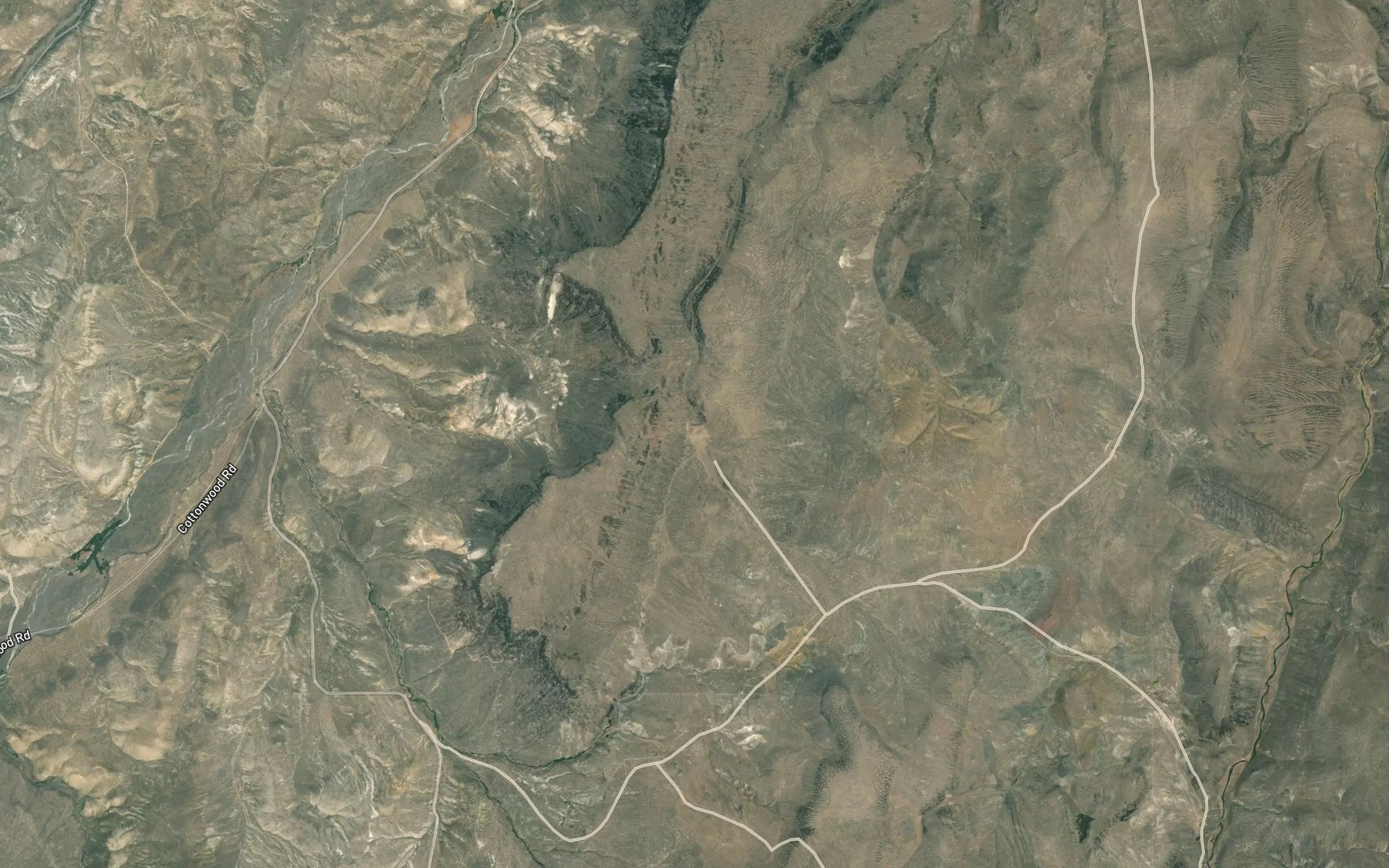 Satellite map of the Petrified Reservoir