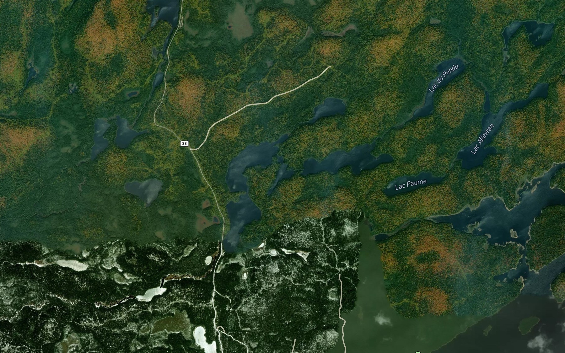 Satellite map of the Lac Sebille