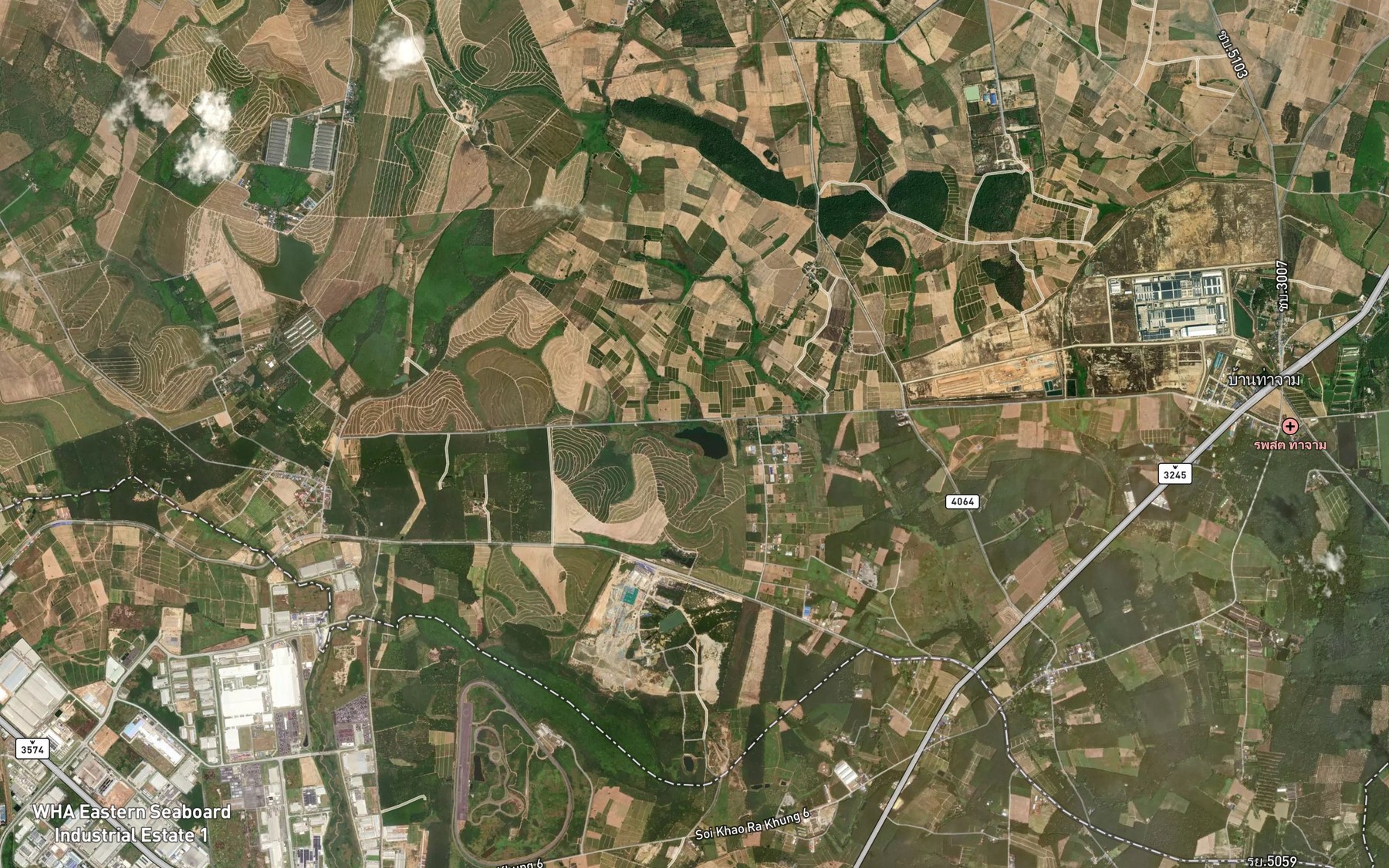 Satellite map of the Ang Kep Nam Nong Puen Am Nuai