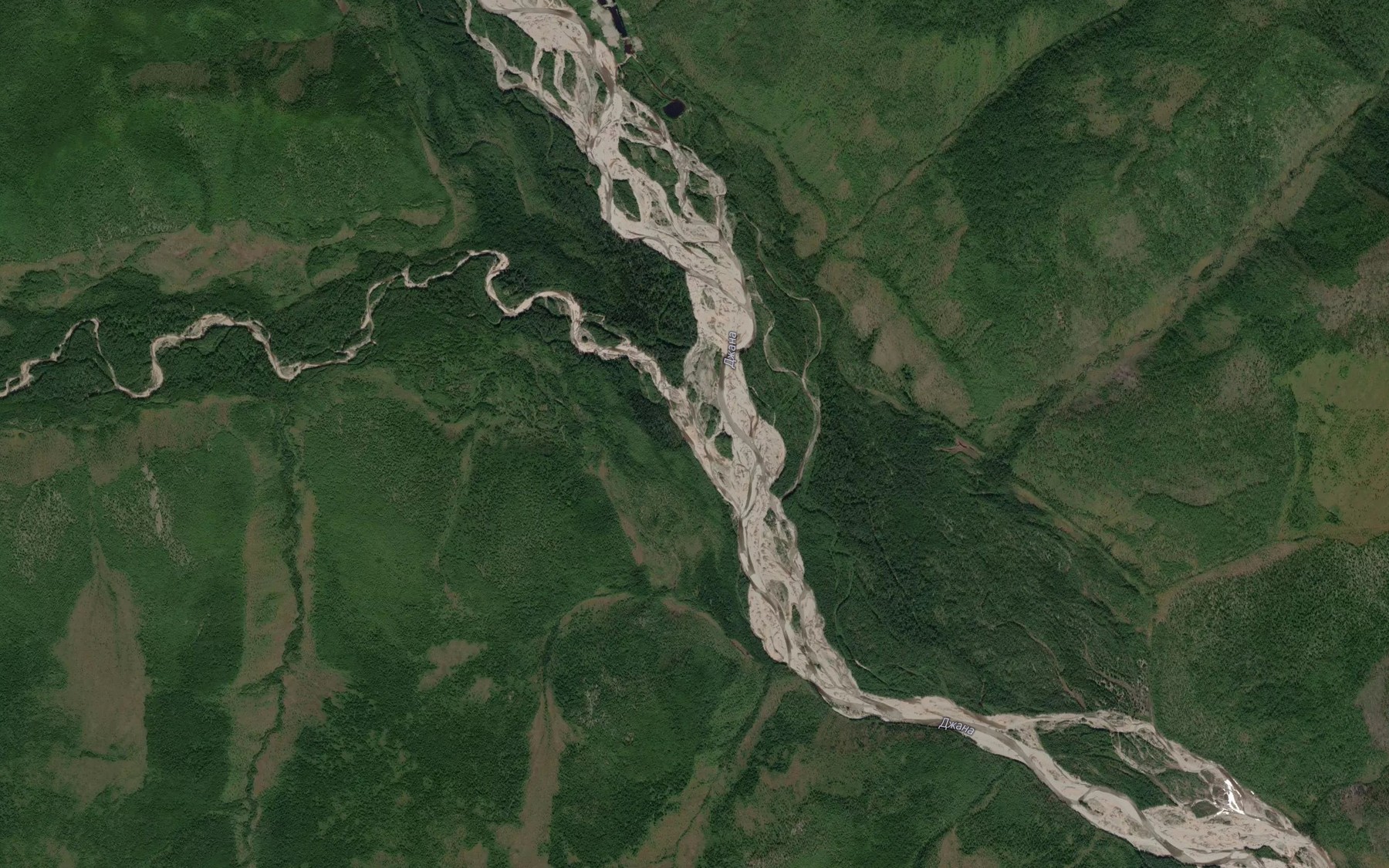 Satellite map of the Yakona