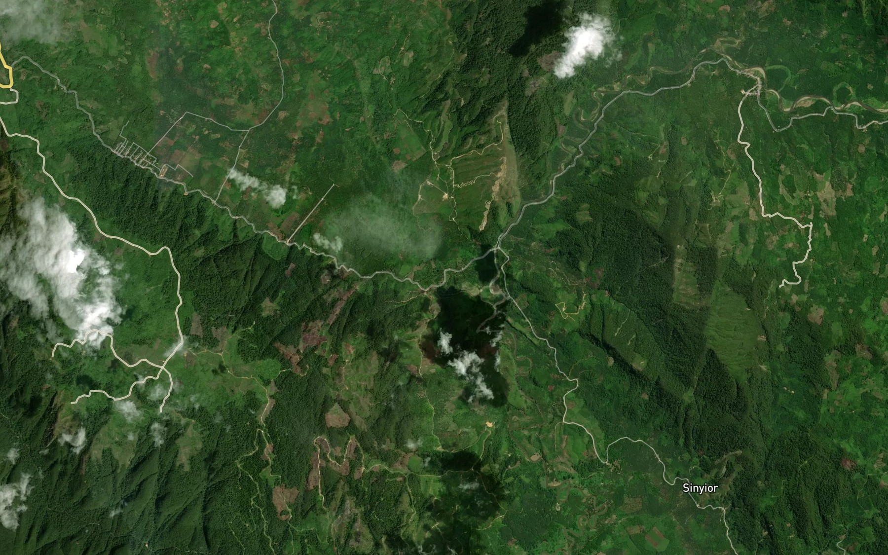 Satellite map of the Aek Si Bara-bara