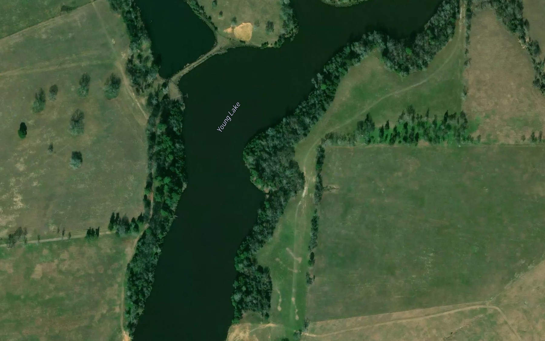 Satellite map of the Young Lake