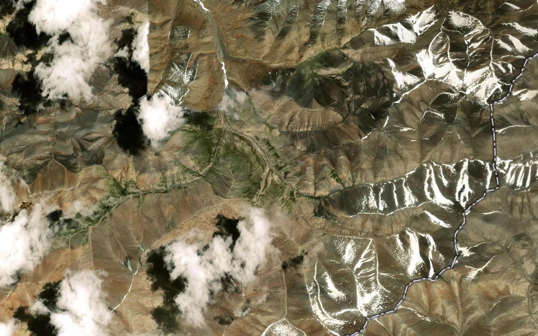 Satellite map of the Aksu