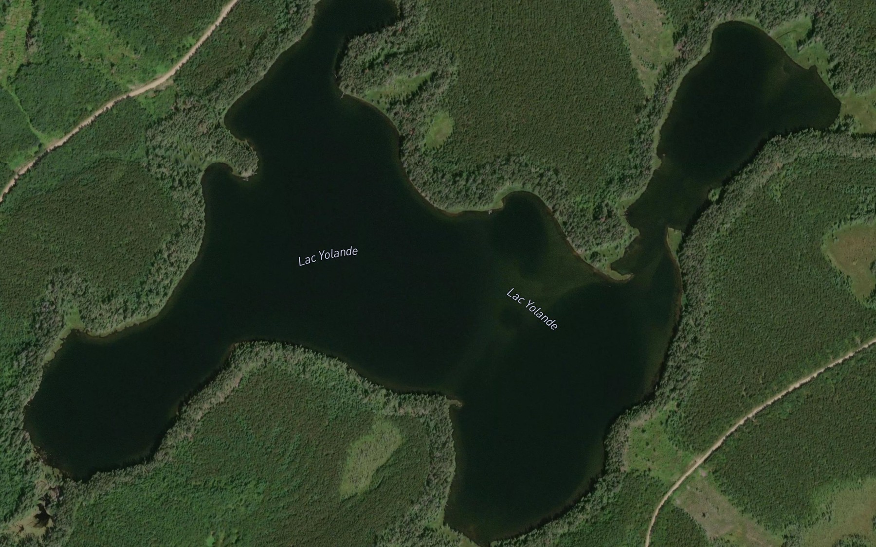 Satellite map of the Lac Yolande