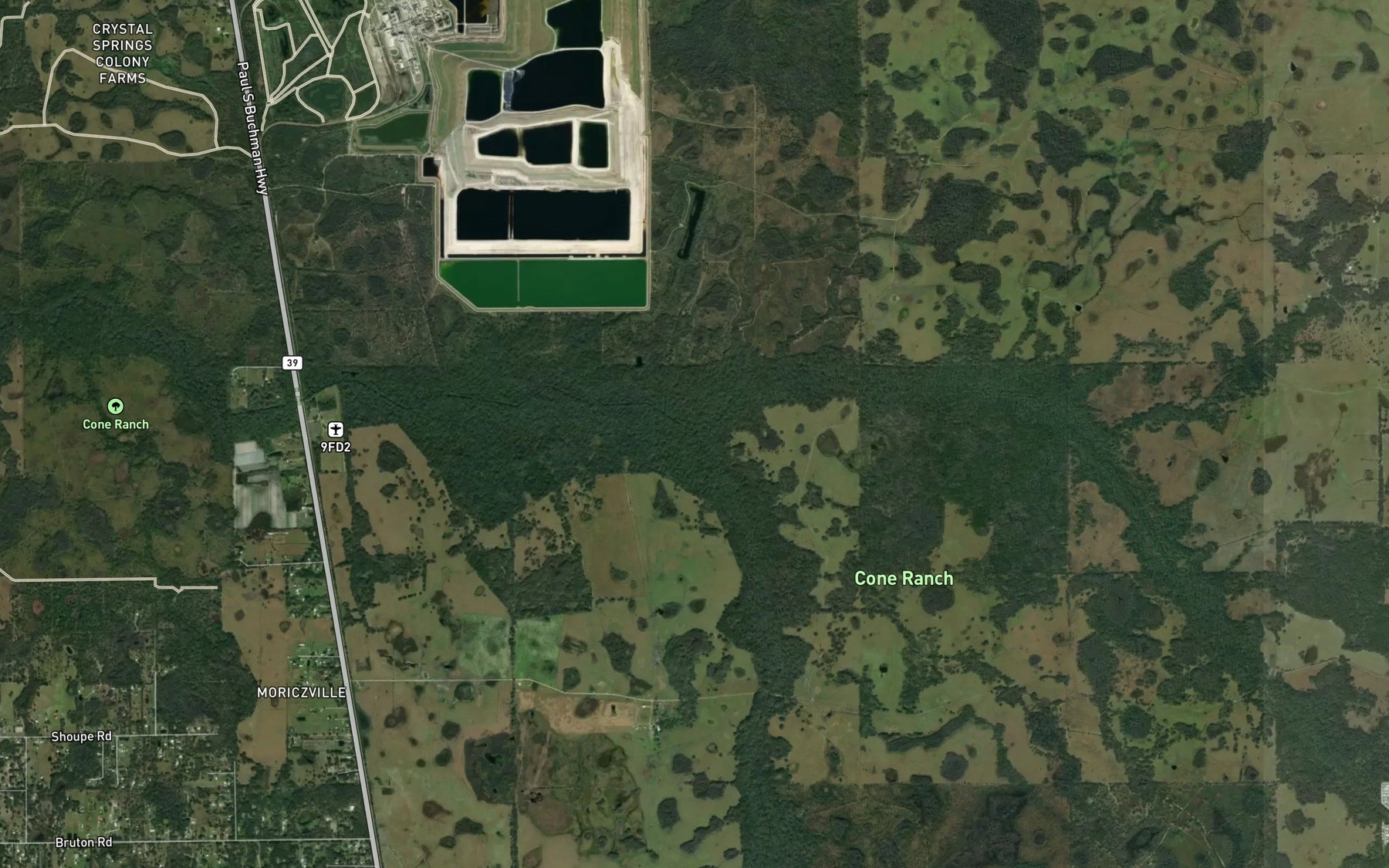 Satellite map of the Itchepackesassa Creek