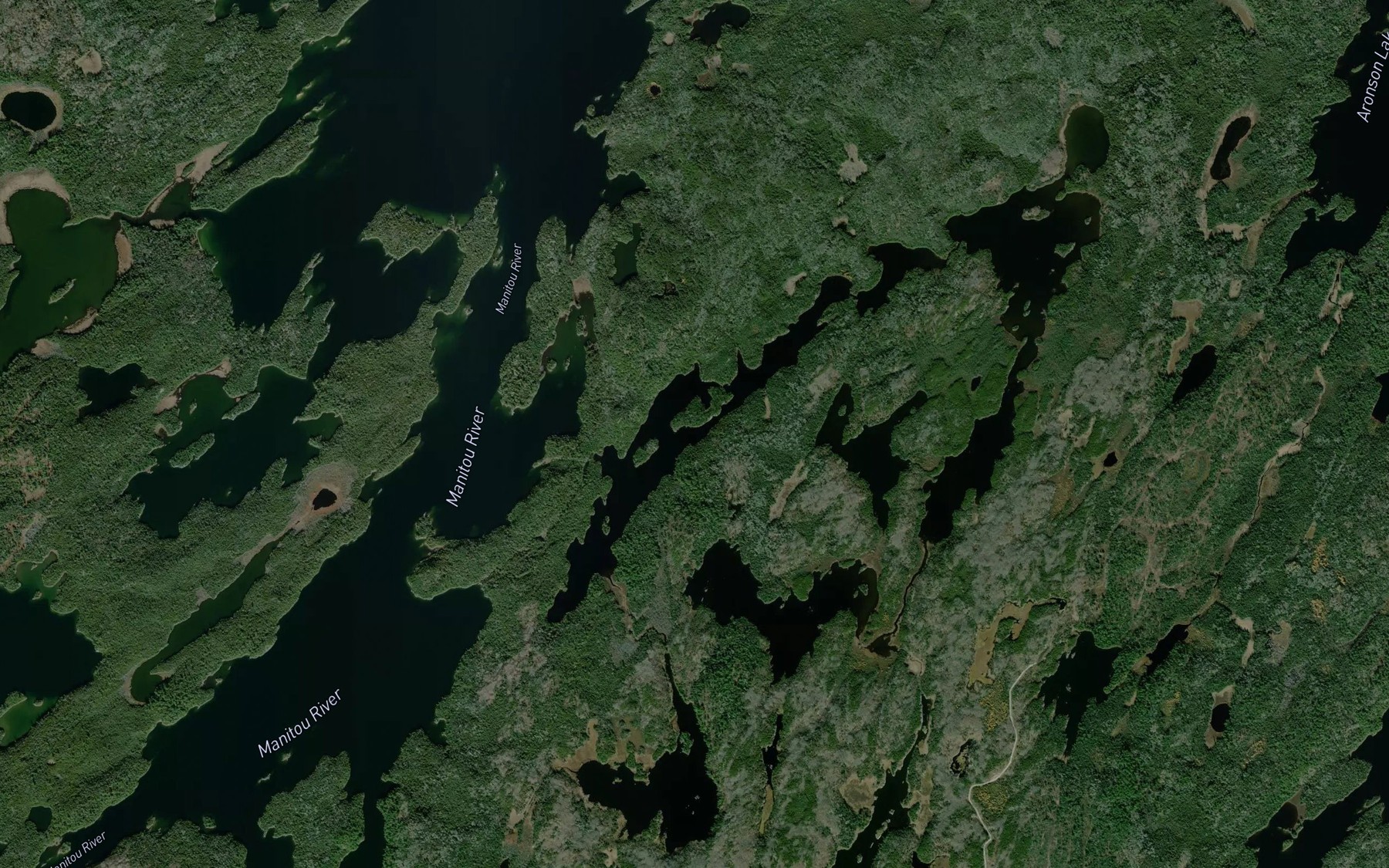 Satellite map of the Eyelid Lake