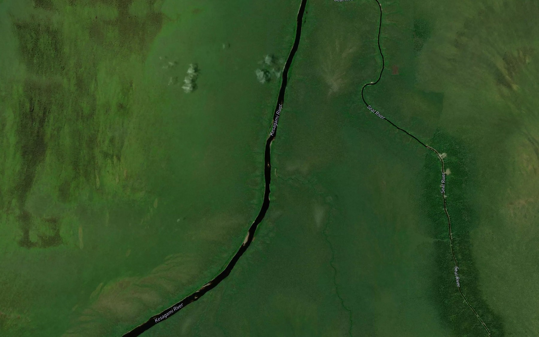 Satellite map of the Little Seal River
