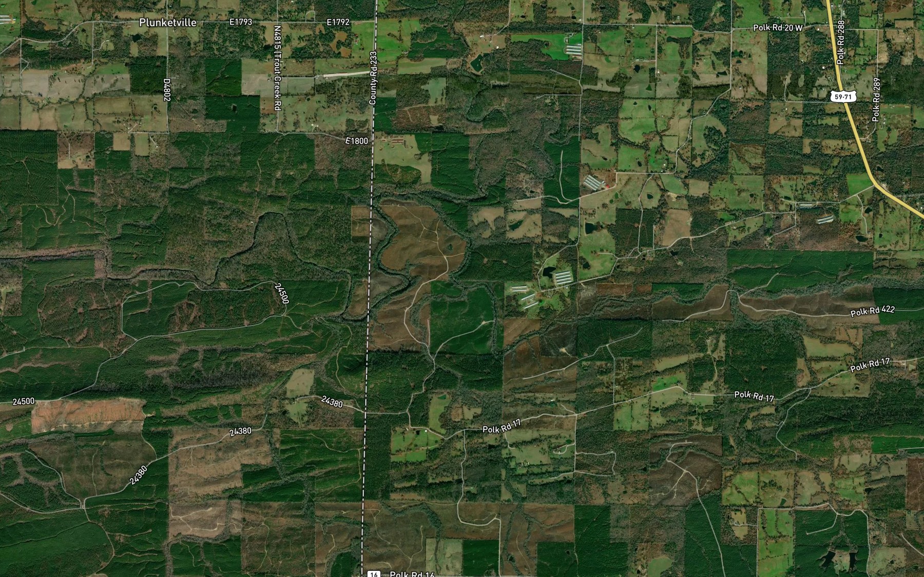 Satellite map of the Indian Creek