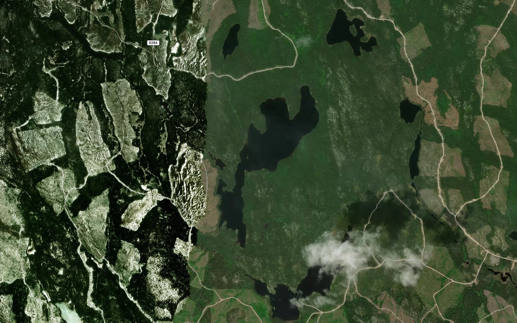 Satellite map of the Lac Launiere