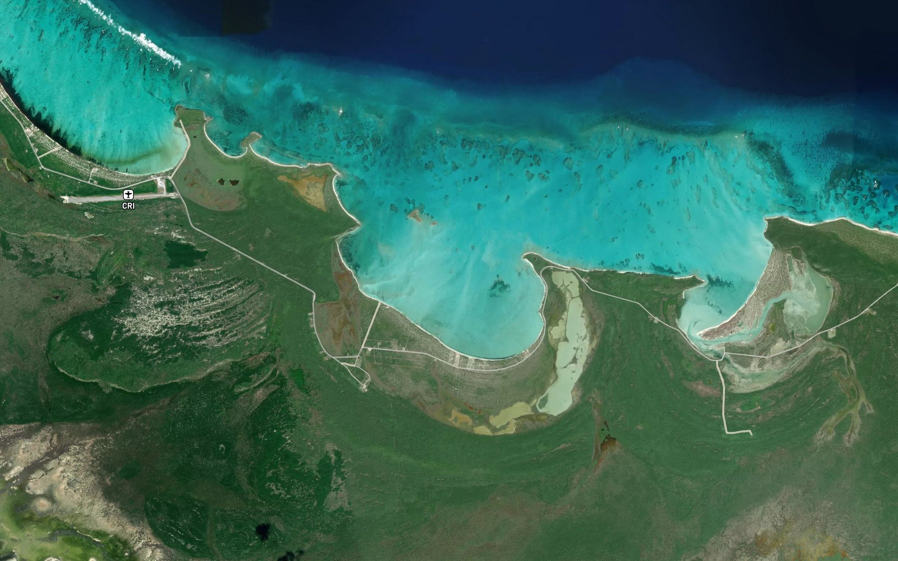 Satellite map of the Major's Cay Harbour