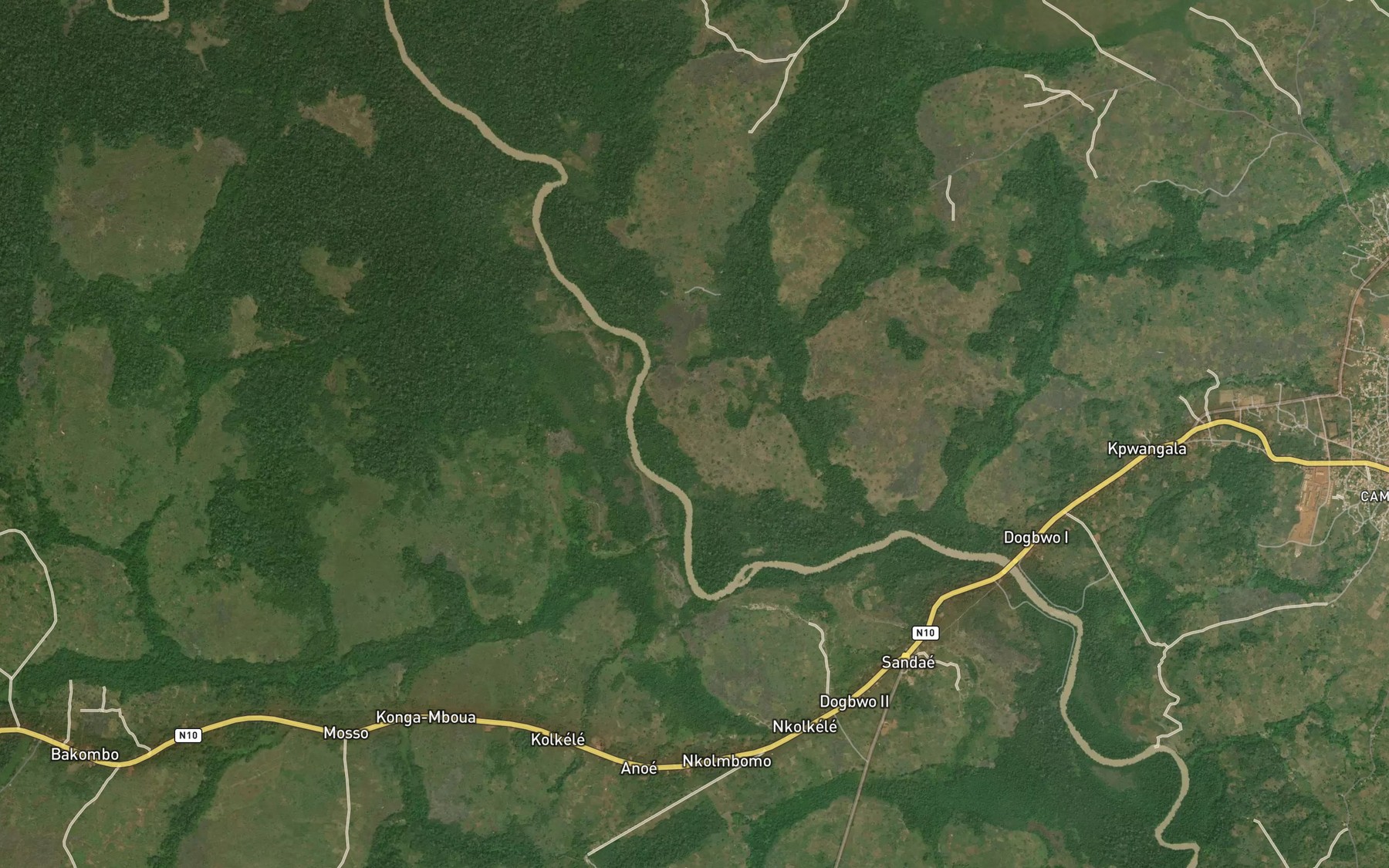 Satellite map of the Komkiti