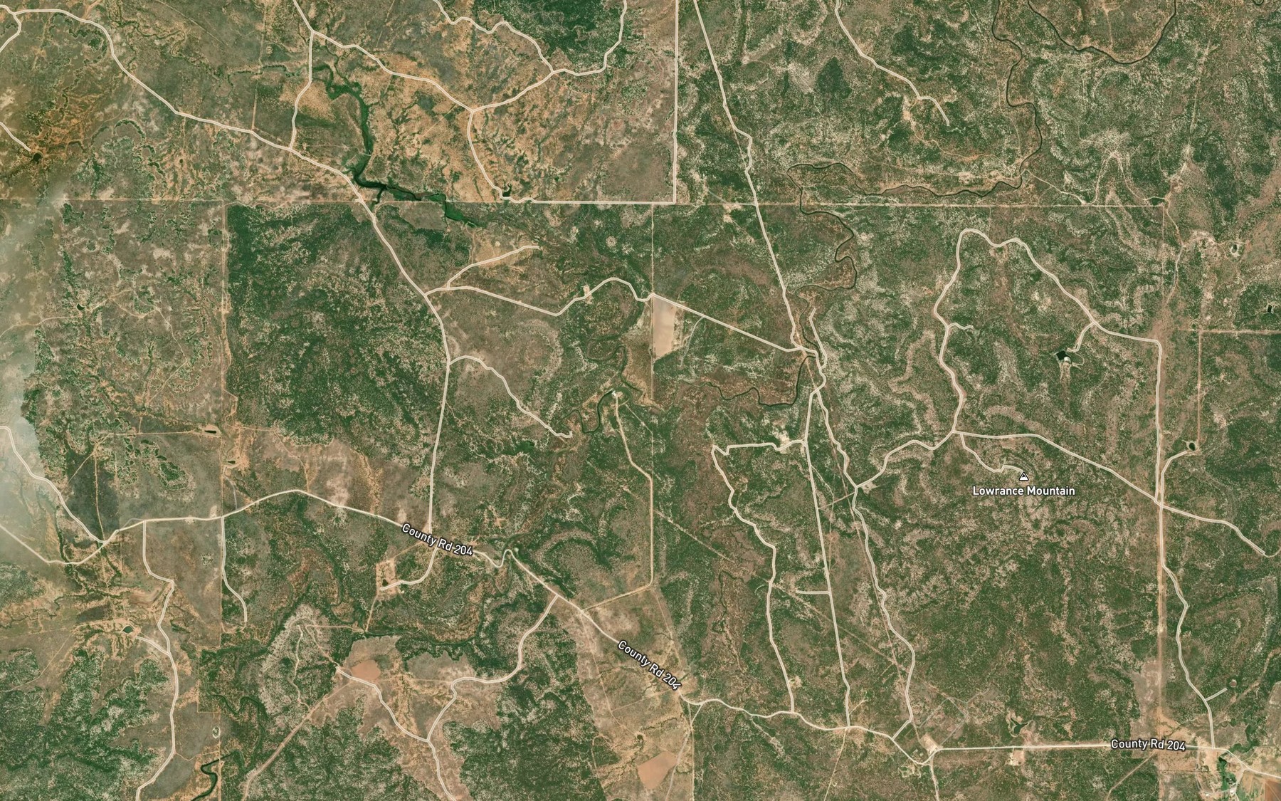 Satellite map of the Farrer Creek