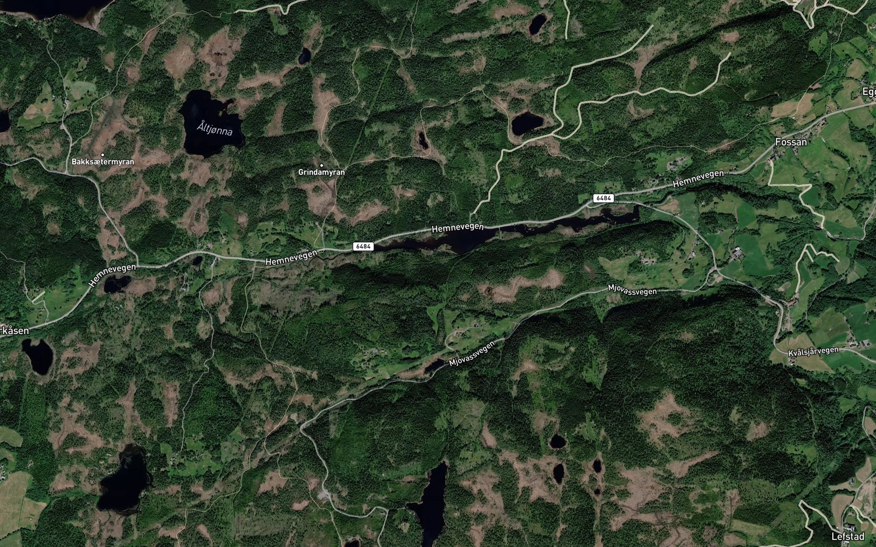 Satellite map of the Storhaugdalsbekken