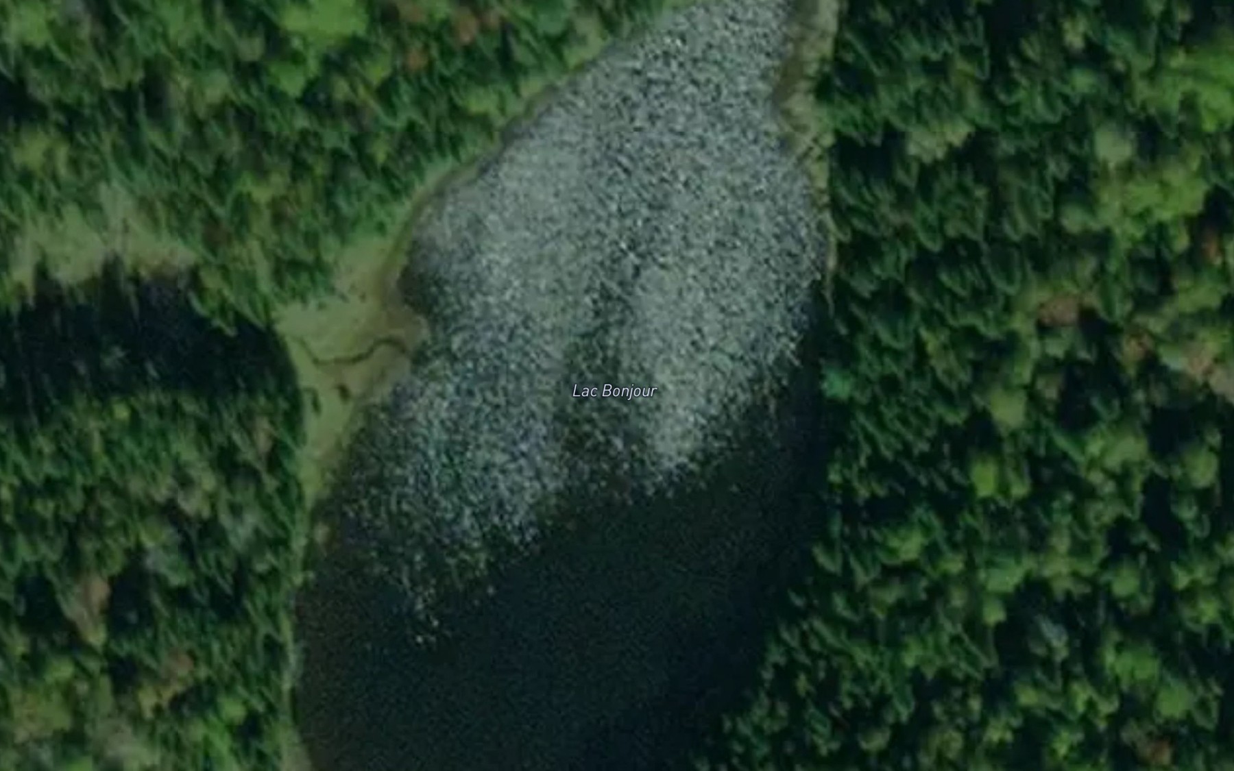 Satellite map of the Lac Bonjour