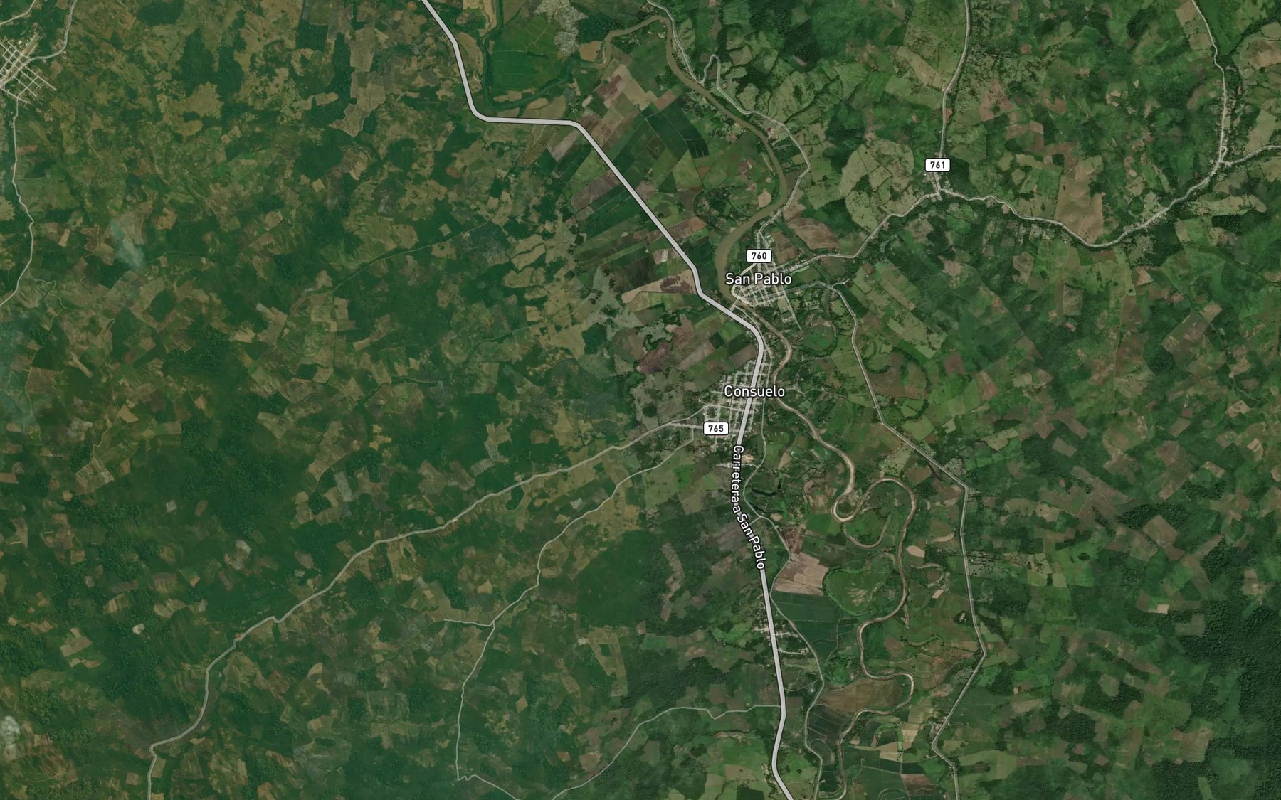 Satellite map of the Quebrada Fausa Sapina