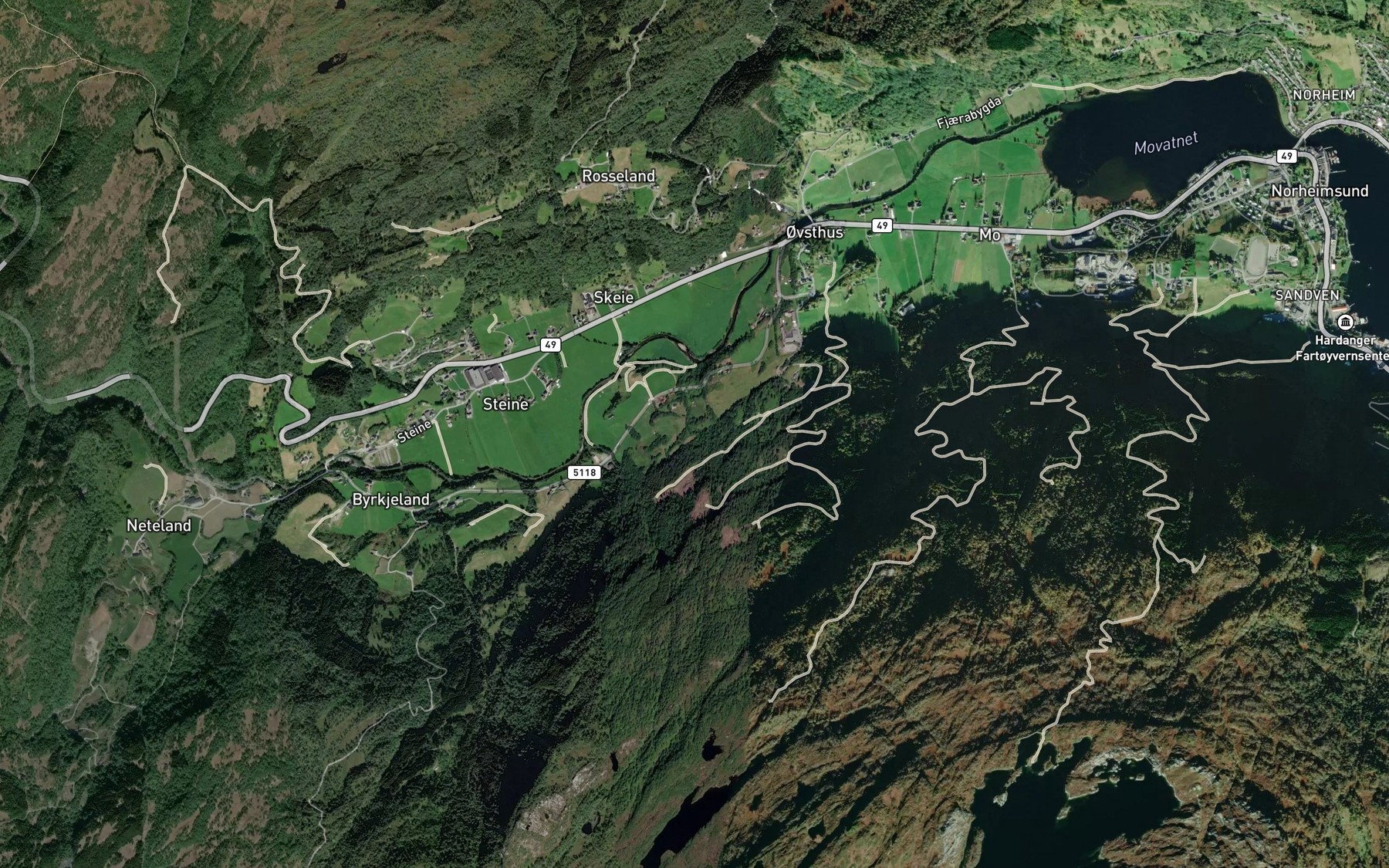 Satellite map of the Ruflebekken