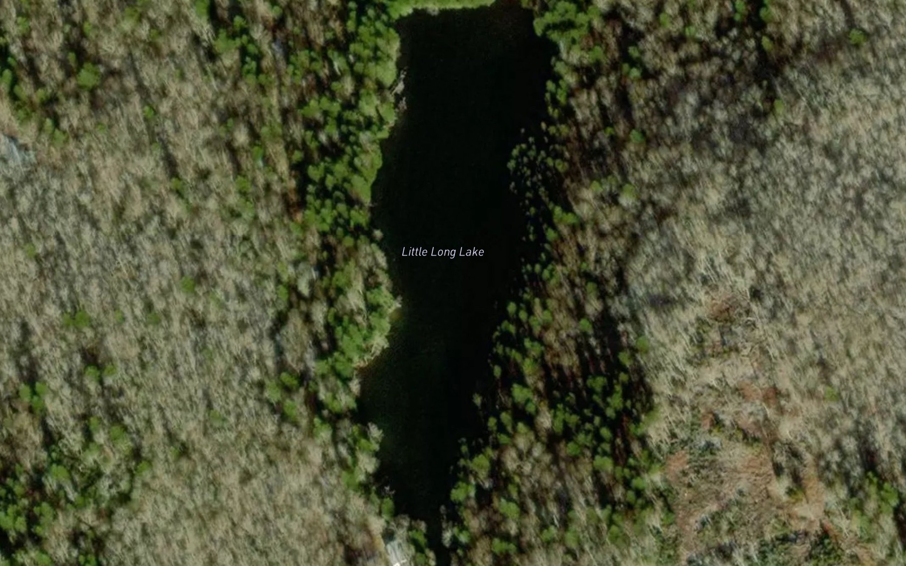 Satellite map of the Little Long Lake