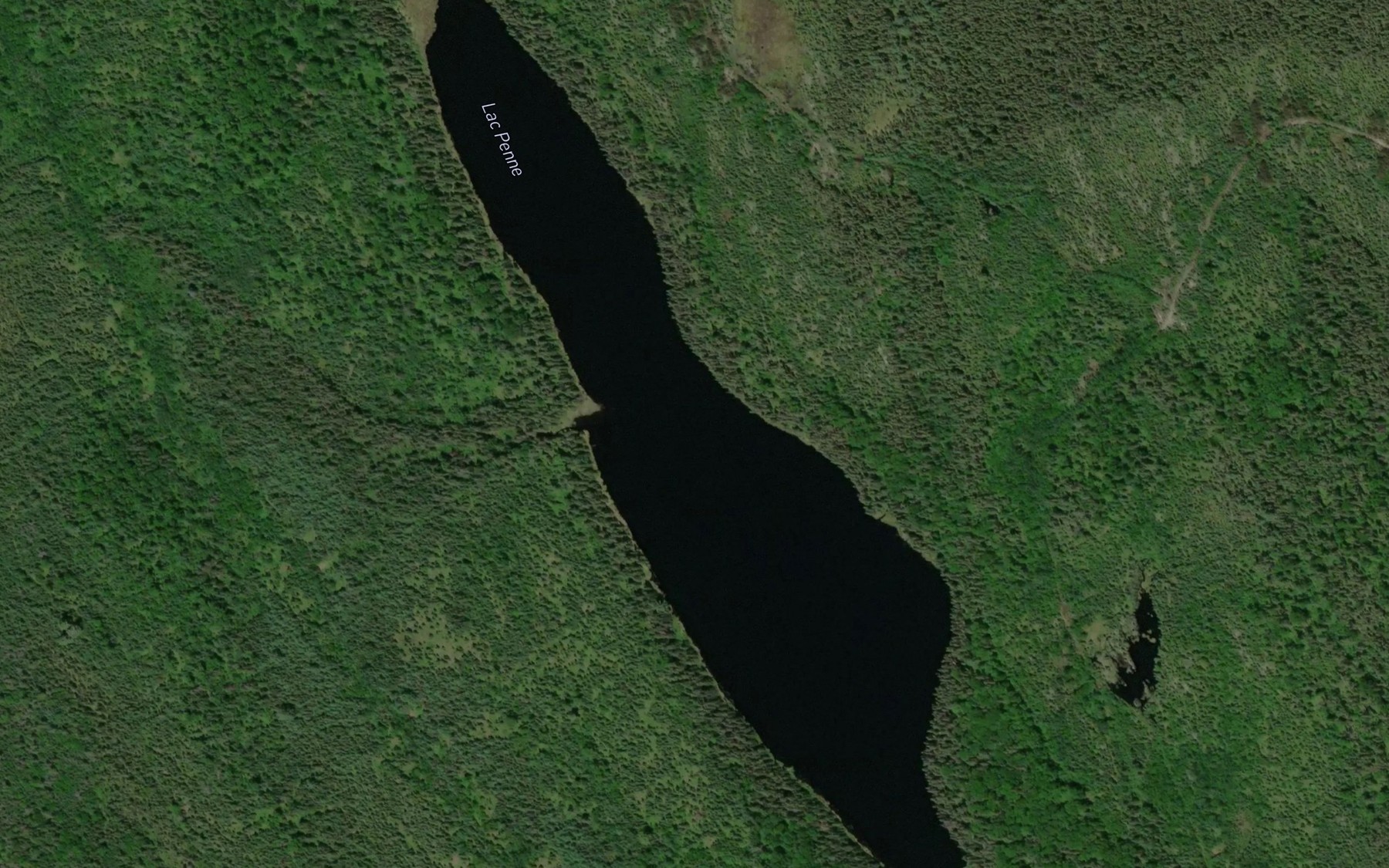 Satellite map of the Lac Penne