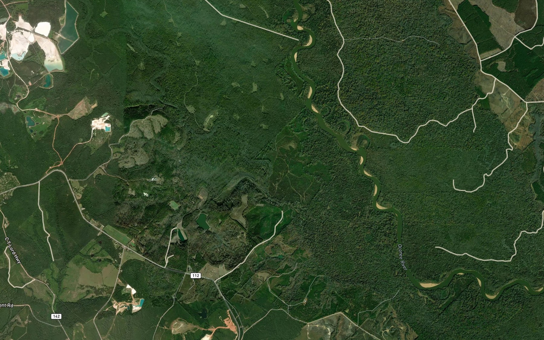 Satellite map of the Black Creek