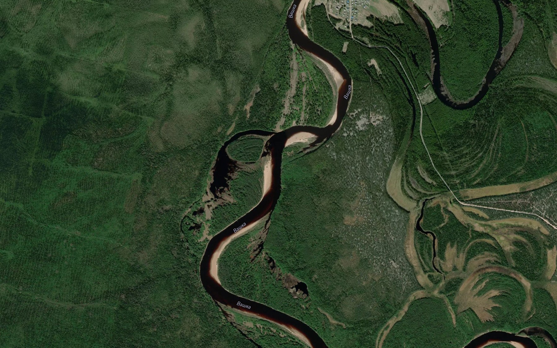 Satellite map of the Ozera Purta
