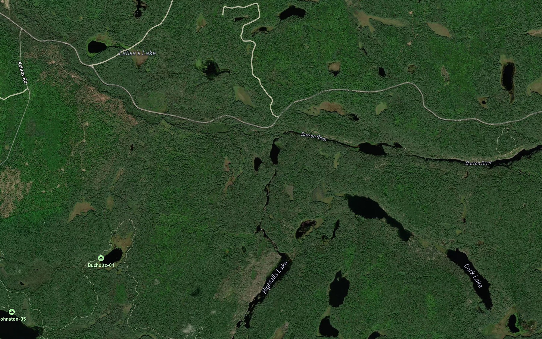 Satellite map of the The Cascades
