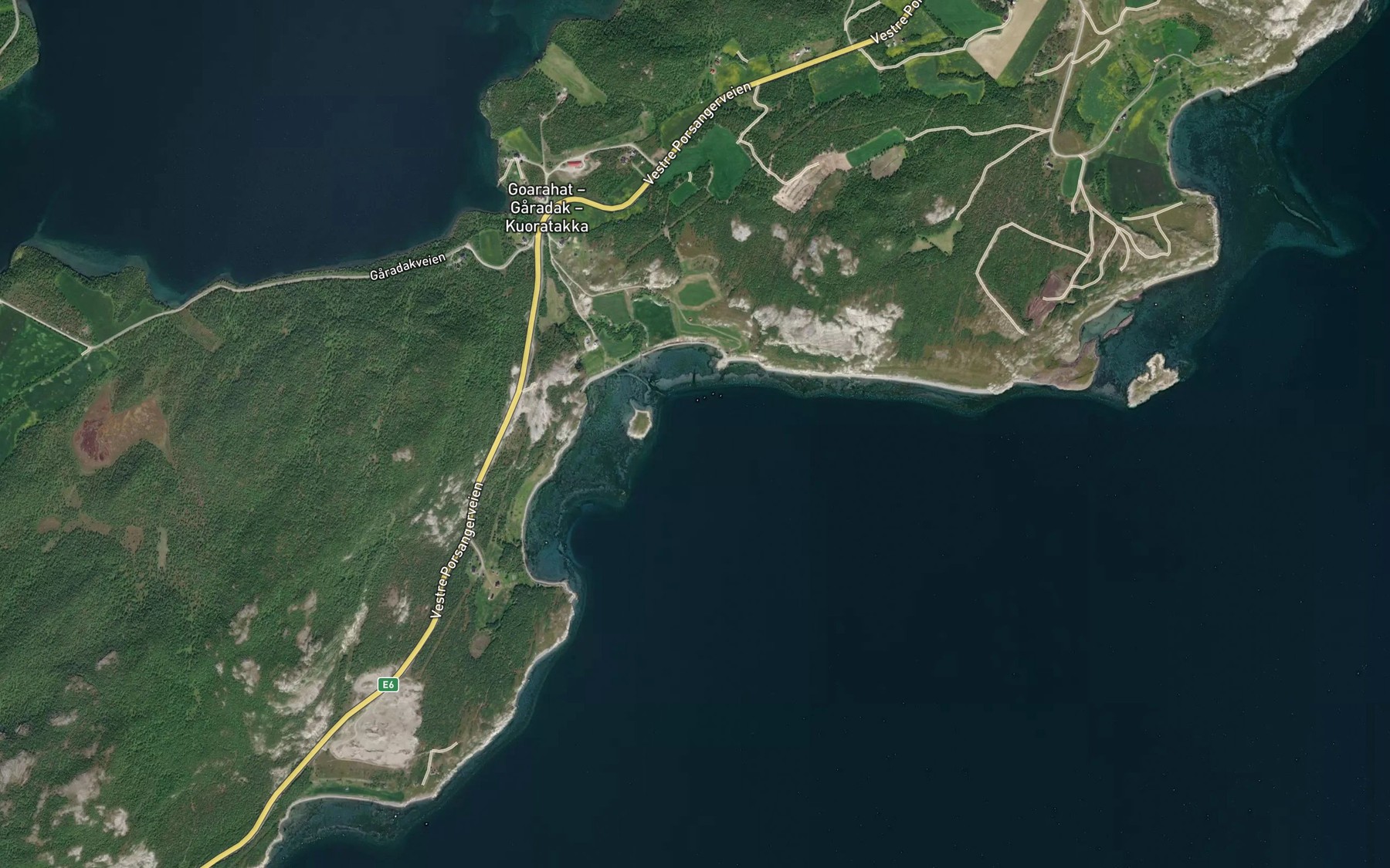 Satellite map of the Garadakbukta