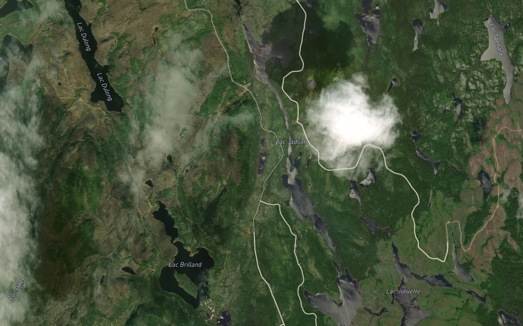 Satellite map of the Lac Charles