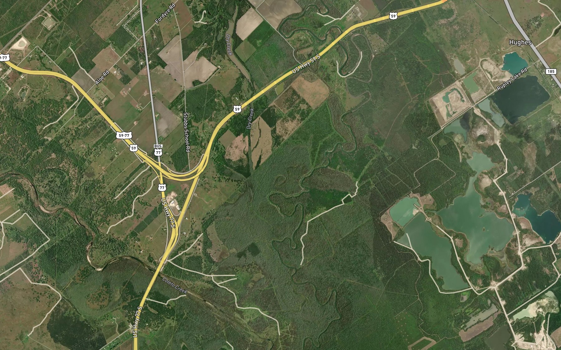 Satellite map of the Warden Lake