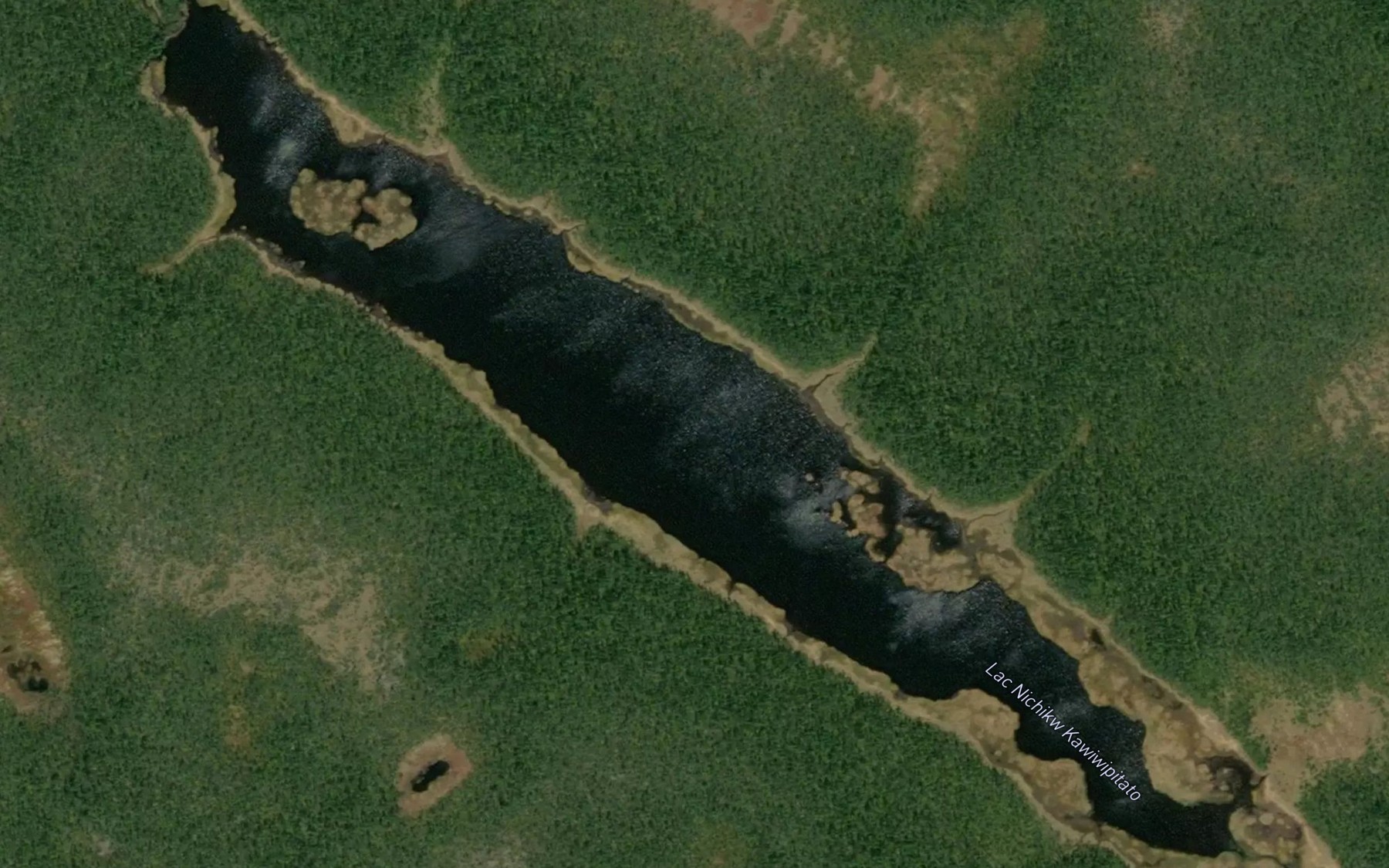 Satellite map of the Lac Nichikw Kawiwipitato