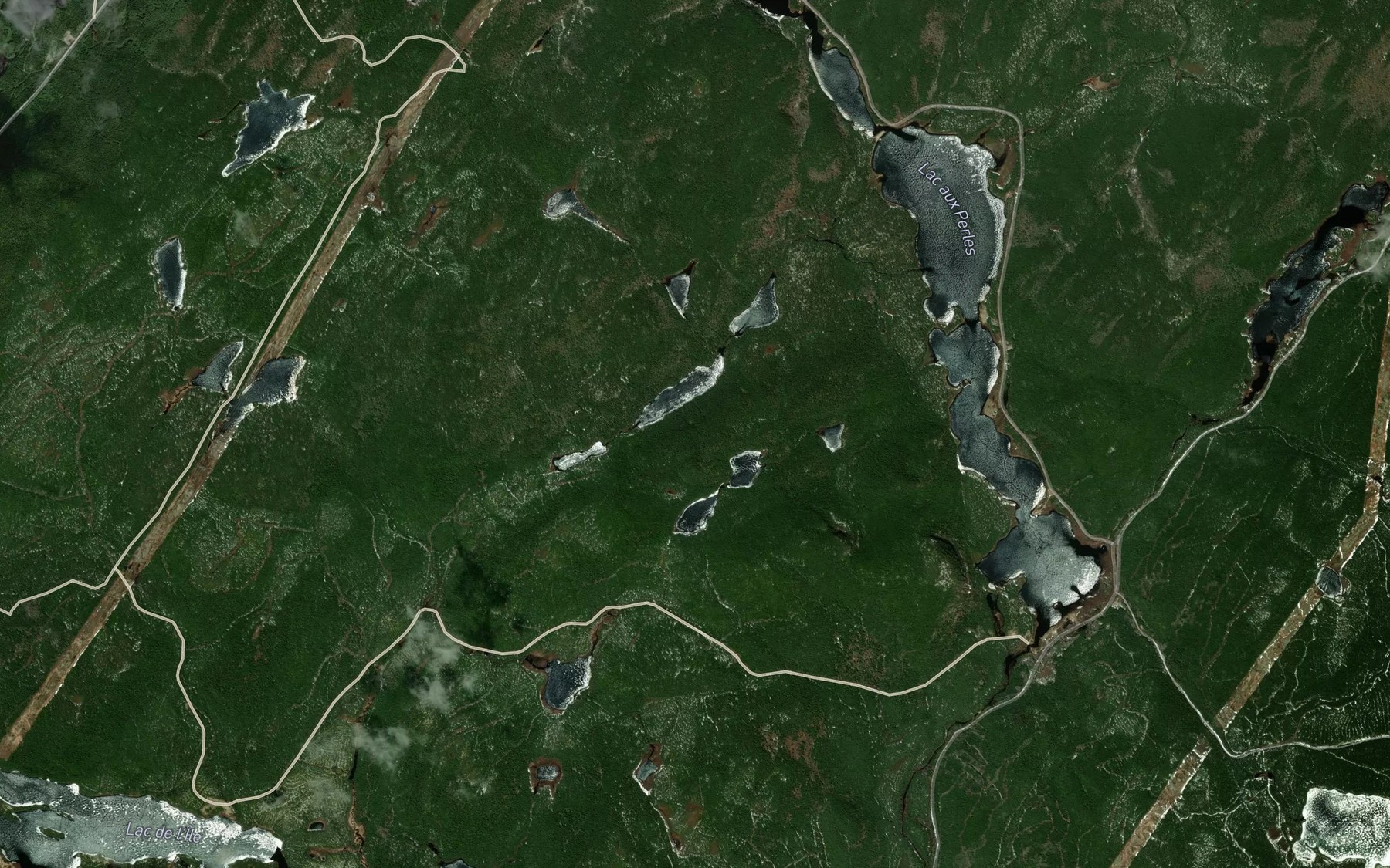 Satellite map of the Lac d'Ether