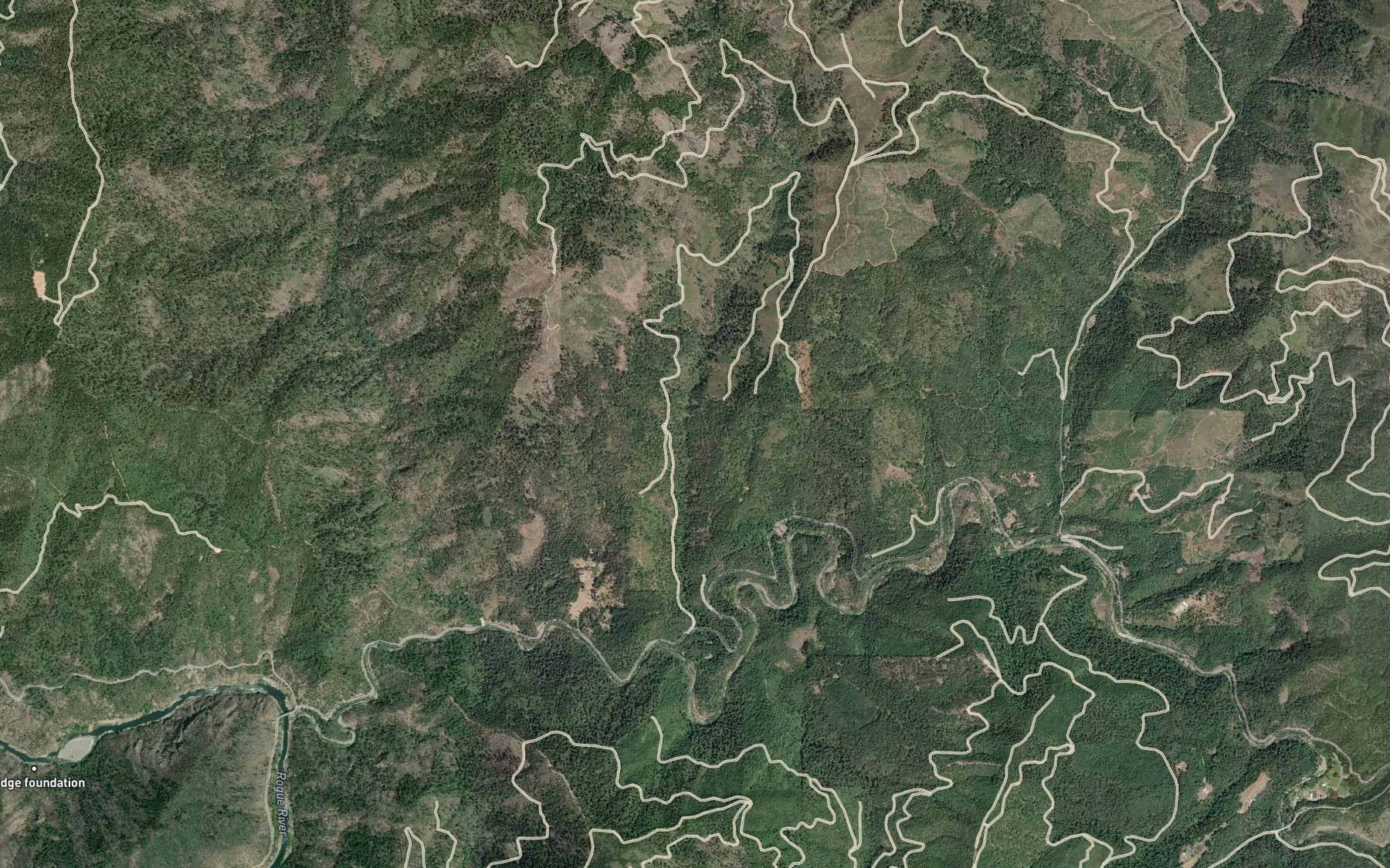 Satellite map of the McNair Creek
