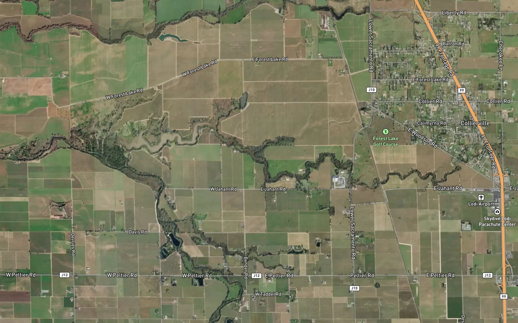 Satellite map of the Jahant Slough