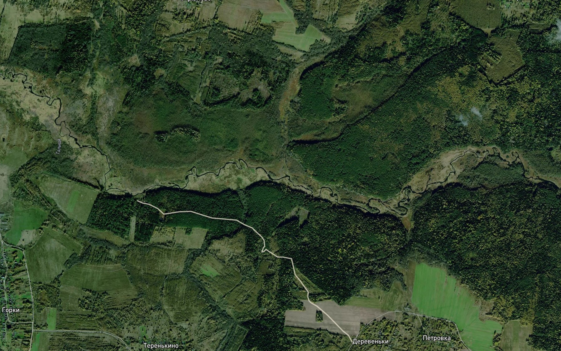 Satellite map of the Ivrovka