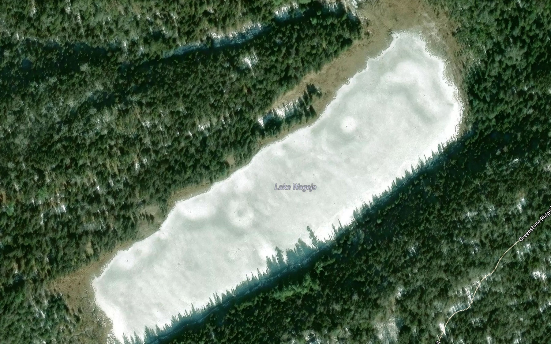 Satellite map of the Lake Wagejo