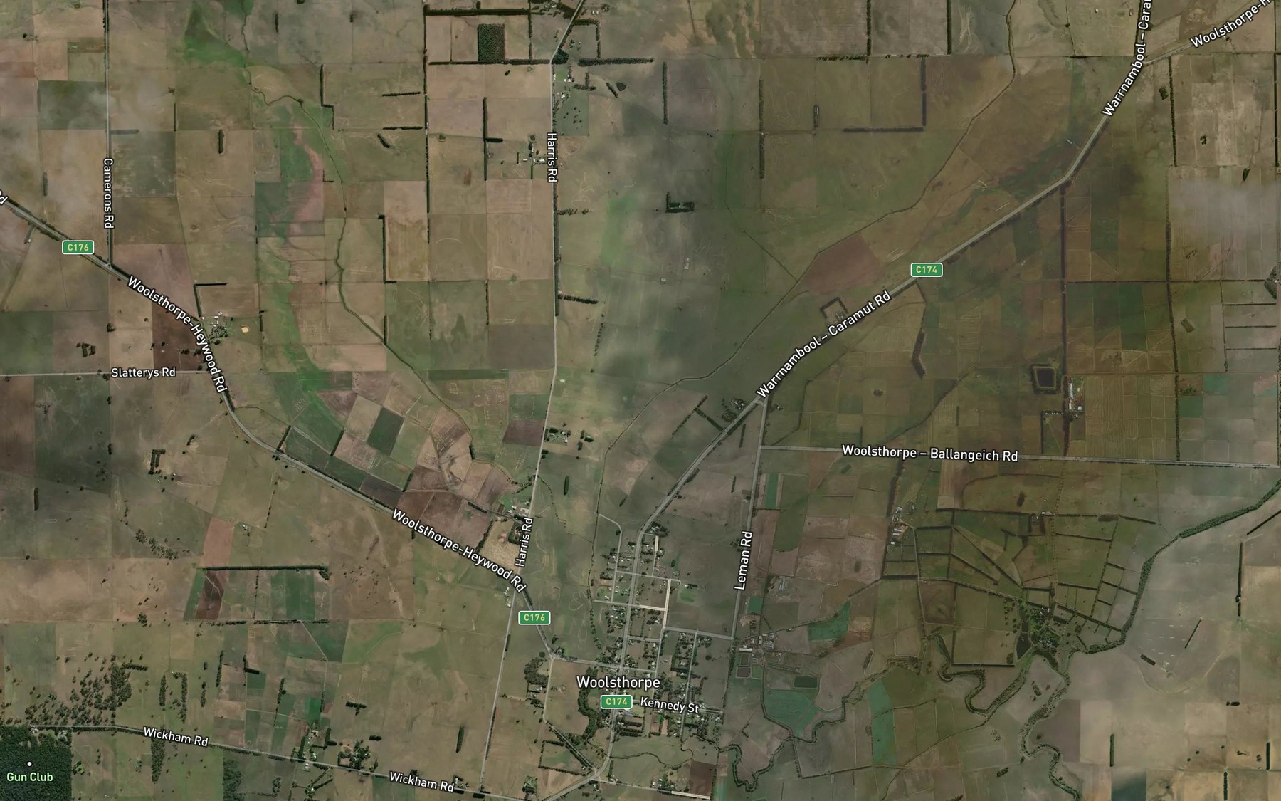 Satellite map of the Spring Creek