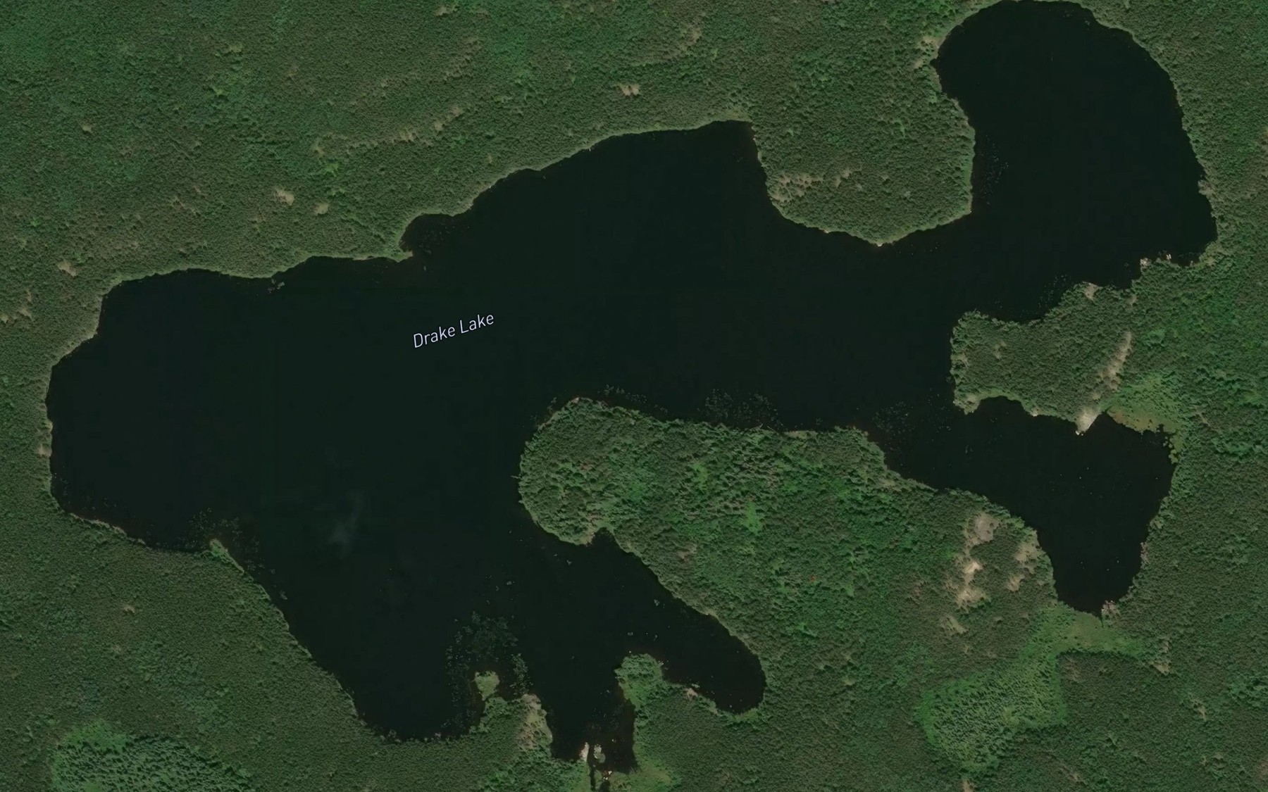 Satellite map of the Drake Lake