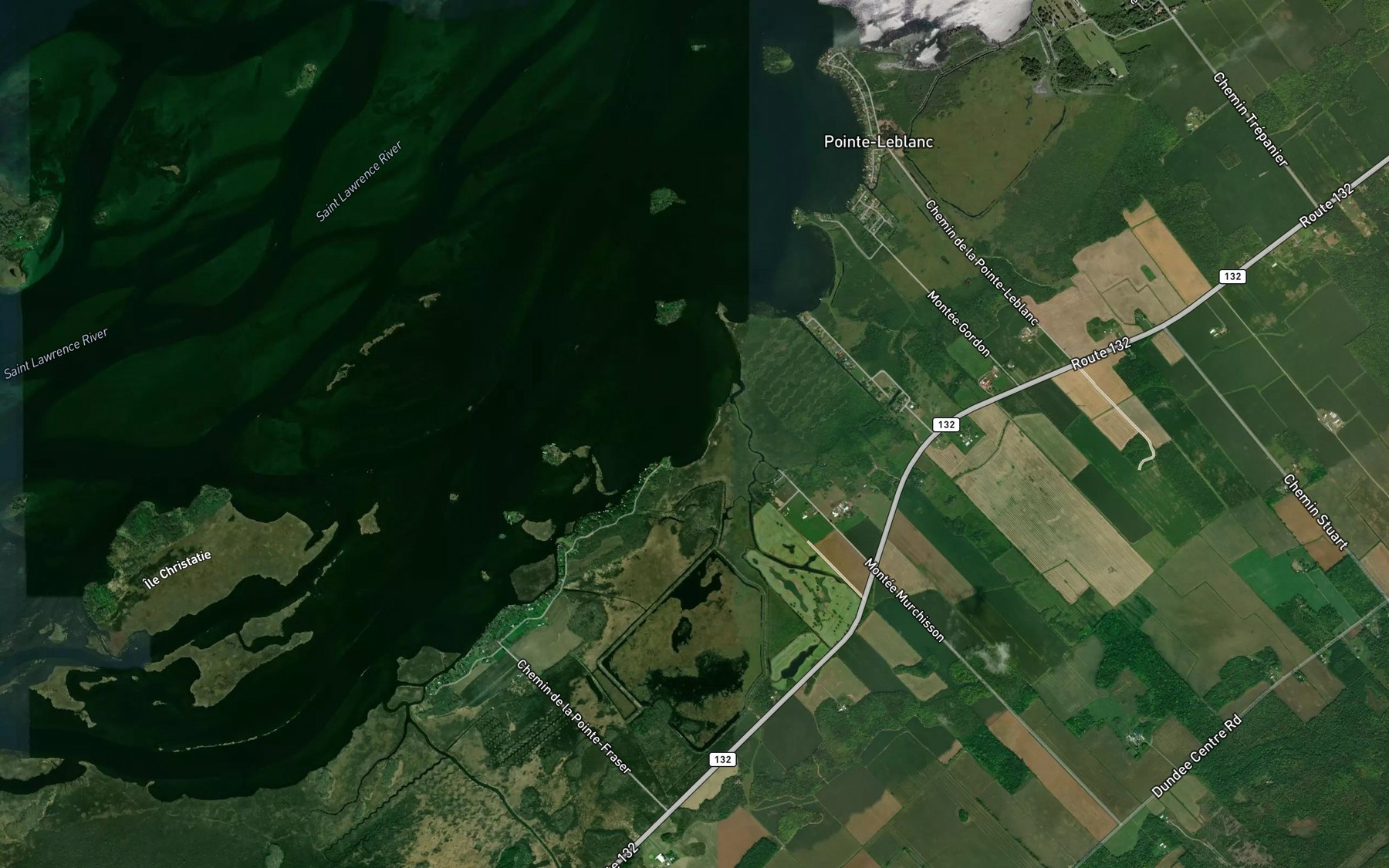 Satellite map of the Baie Cedars
