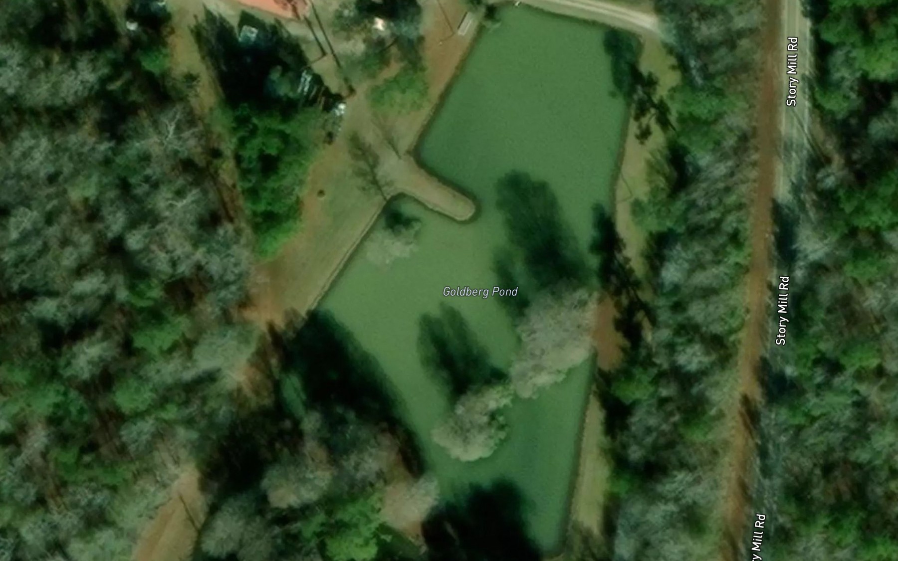 Satellite map of the Goldberg Pond