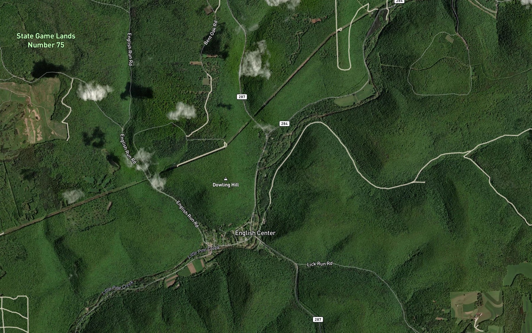 Satellite map of the Bonnell Run