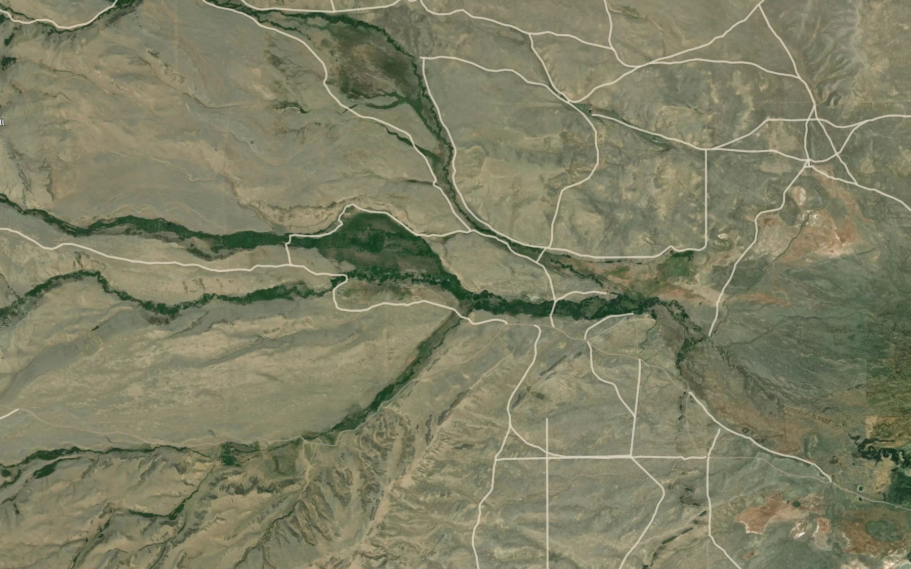 Satellite map of the South Fork Mill Creek